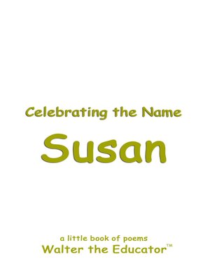cover image of Celebrating the Name Susan